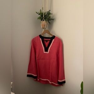 Talbot Solid Embroidered Line Tunic Size L